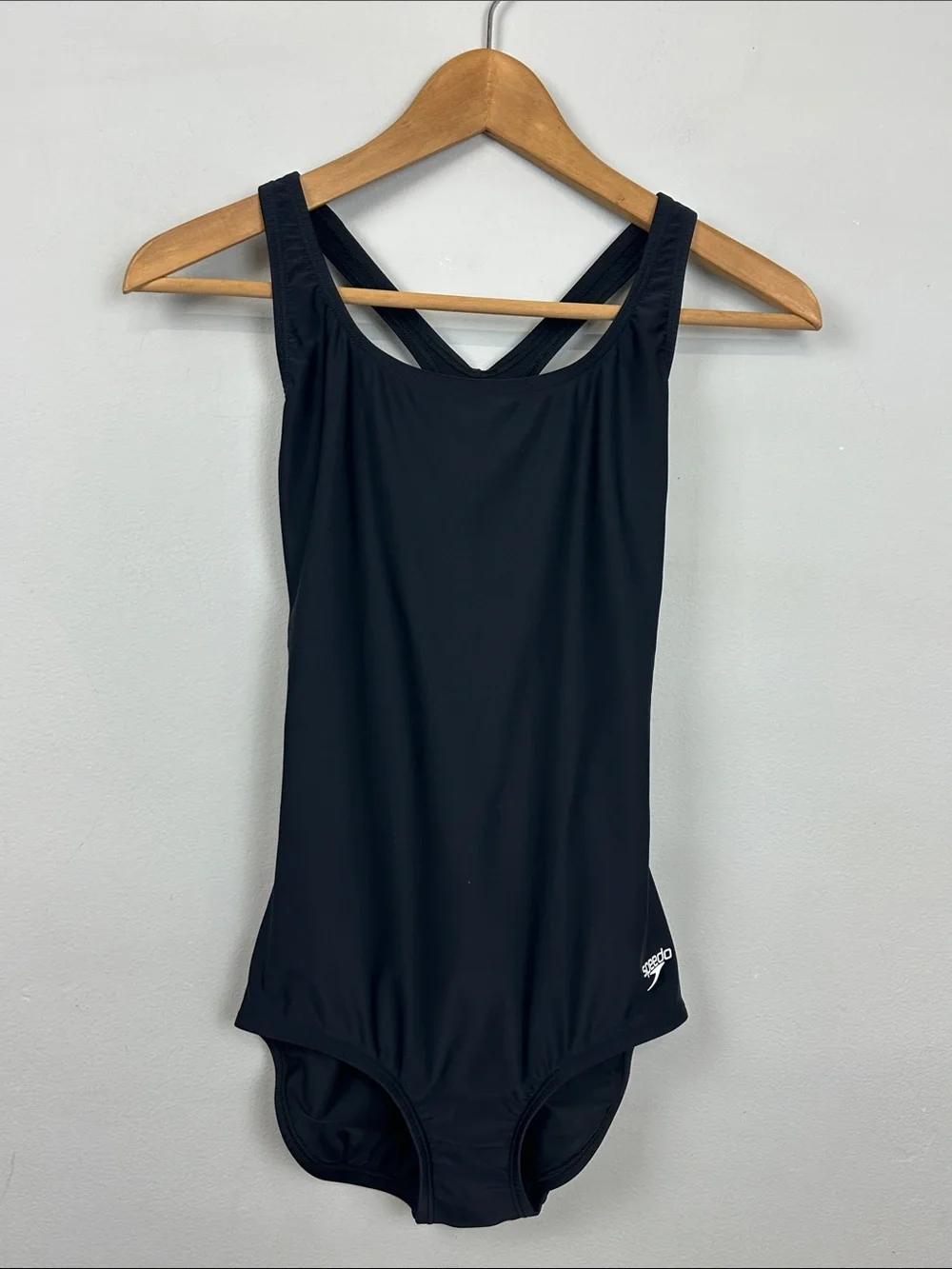 Speedo Women's Moderate Ultraback PowerFLEX One Piece Swimsuit Black Sz 6